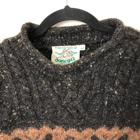 DONATED!!! From The Hills Of Donegal 100% Wool Made In Ireland Sweater Large - Picture 4 of 10